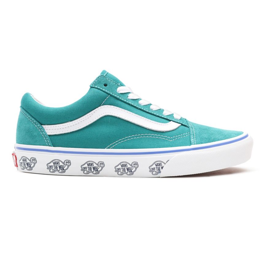Vans Sidewall Print Old Skool παπούτσια τυρκουάζ | VN385F6CX08