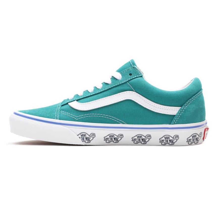 Vans Sidewall Print Old Skool παπούτσια τυρκουάζ | VN539V0VR64
