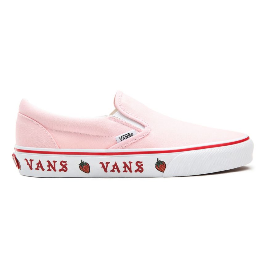 Vans Sidewall Print κλασικα Slip-On παπούτσια ροζ | VN128M7BX71