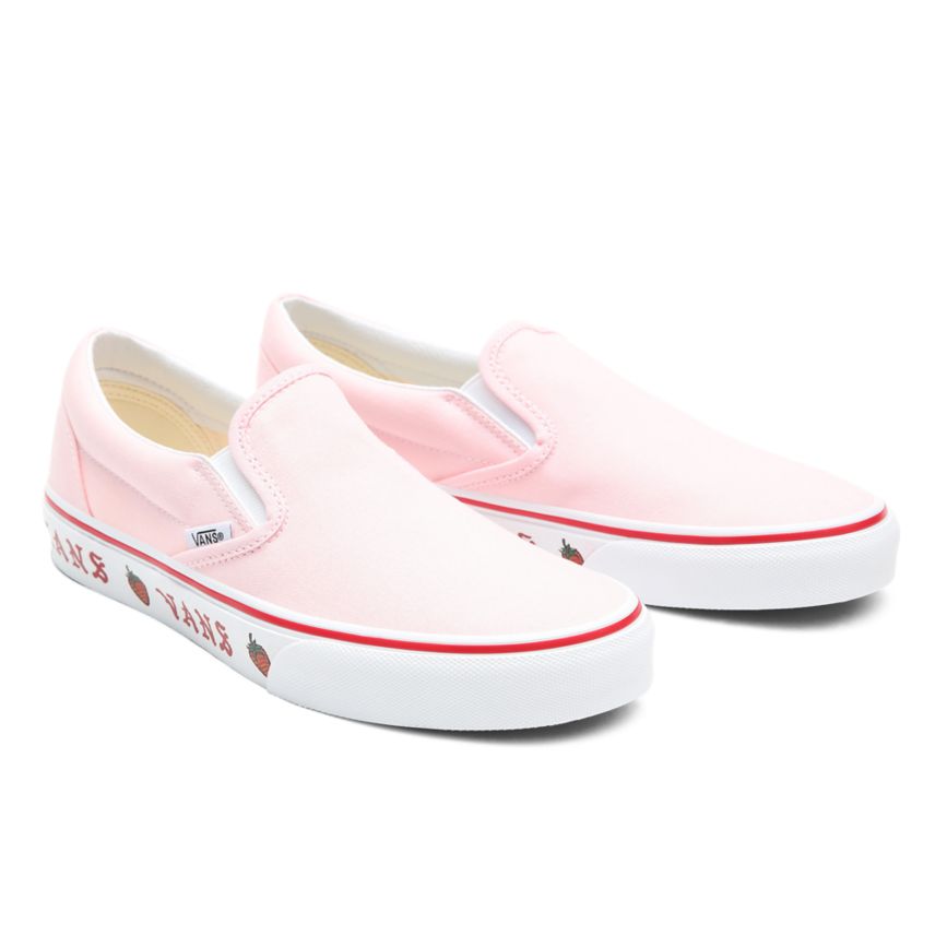 Vans Sidewall Print κλασικα Slip-On παπούτσια ροζ | VN128M7BX71