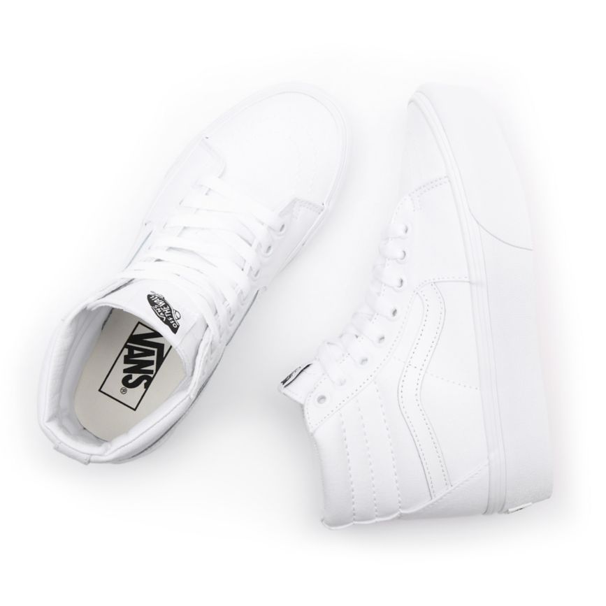 Vans Sk8-Hi flatforms 2.0 παπούτσια ασπρα | VN932L7RY38