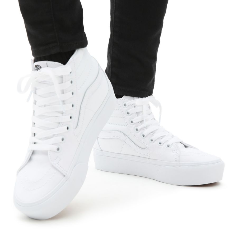 Vans Sk8-Hi flatforms 2.0 παπούτσια ασπρα | VN932L7RY38