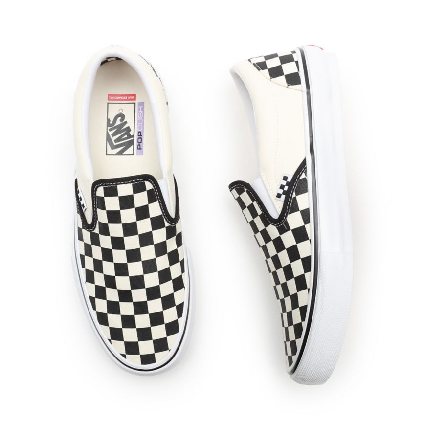 Vans Skate Checkerboard Slip-On παπούτσια ασπρα | VN368M5HZ78