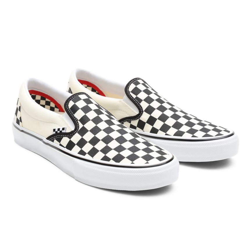Vans Skate Checkerboard Slip-On παπούτσια ασπρα | VN368M5HZ78