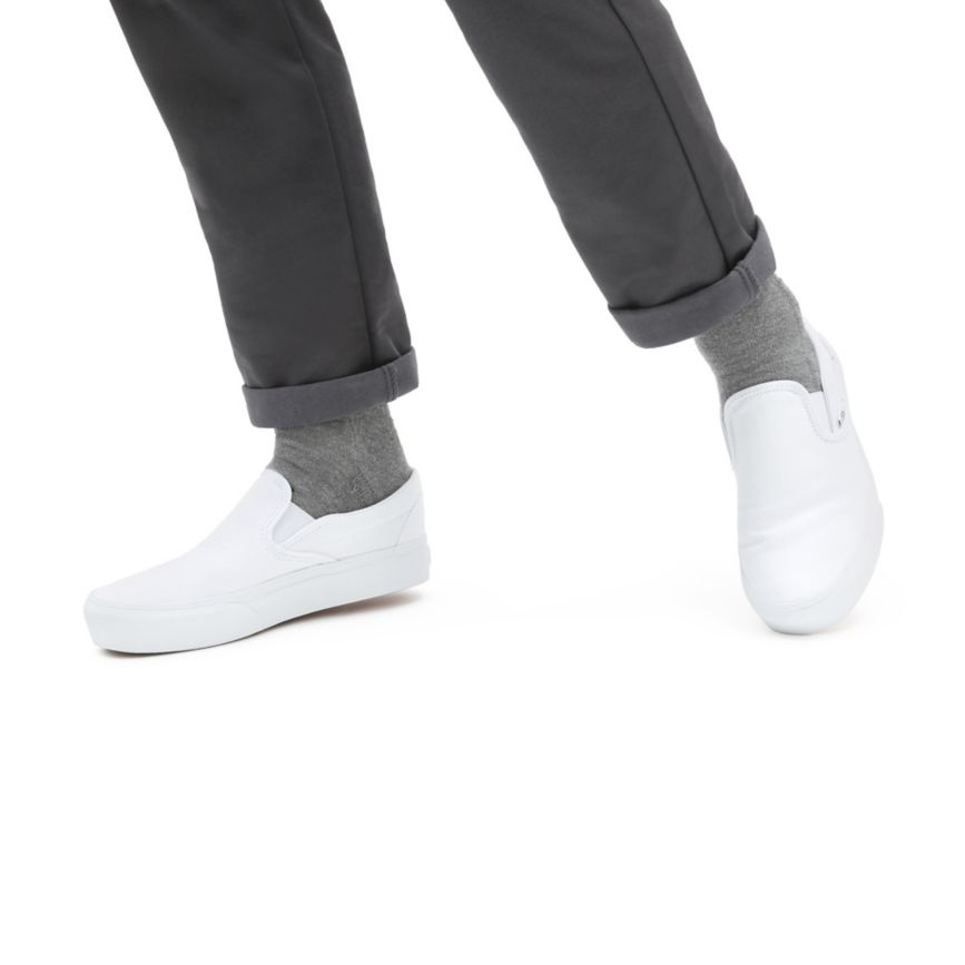 Vans Slip-On flatforms παπούτσια ασπρα | VN214J5PP25