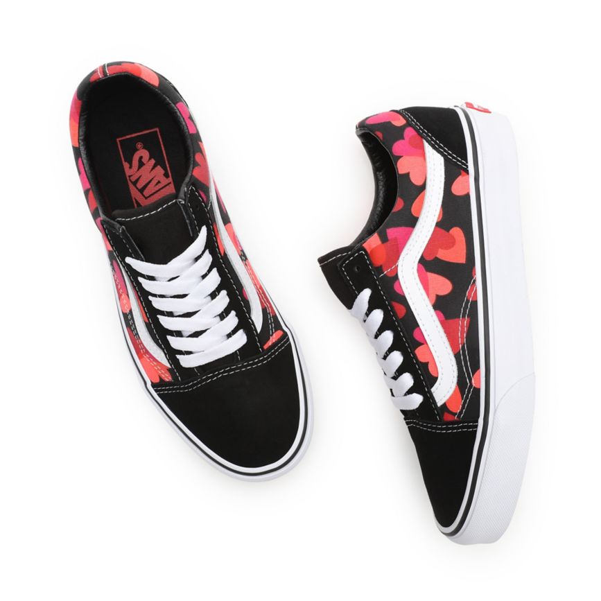 Vans Valentines Hearts Old Skool παπούτσια μαυρα | VN076T9QA17