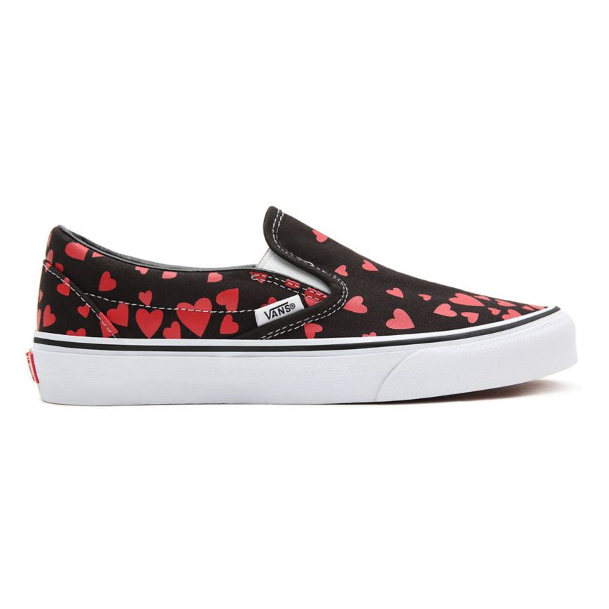Vans Valentines Hearts κλασικα Slip-On παπούτσια μαυρα | VN194I5QF42