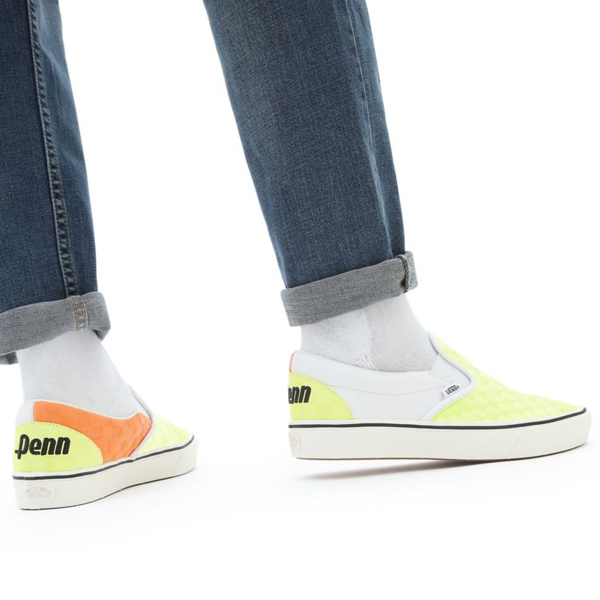 Vans X Penn ComfyCush Slip-On παπούτσια κίτρινα | VN850J0KQ43