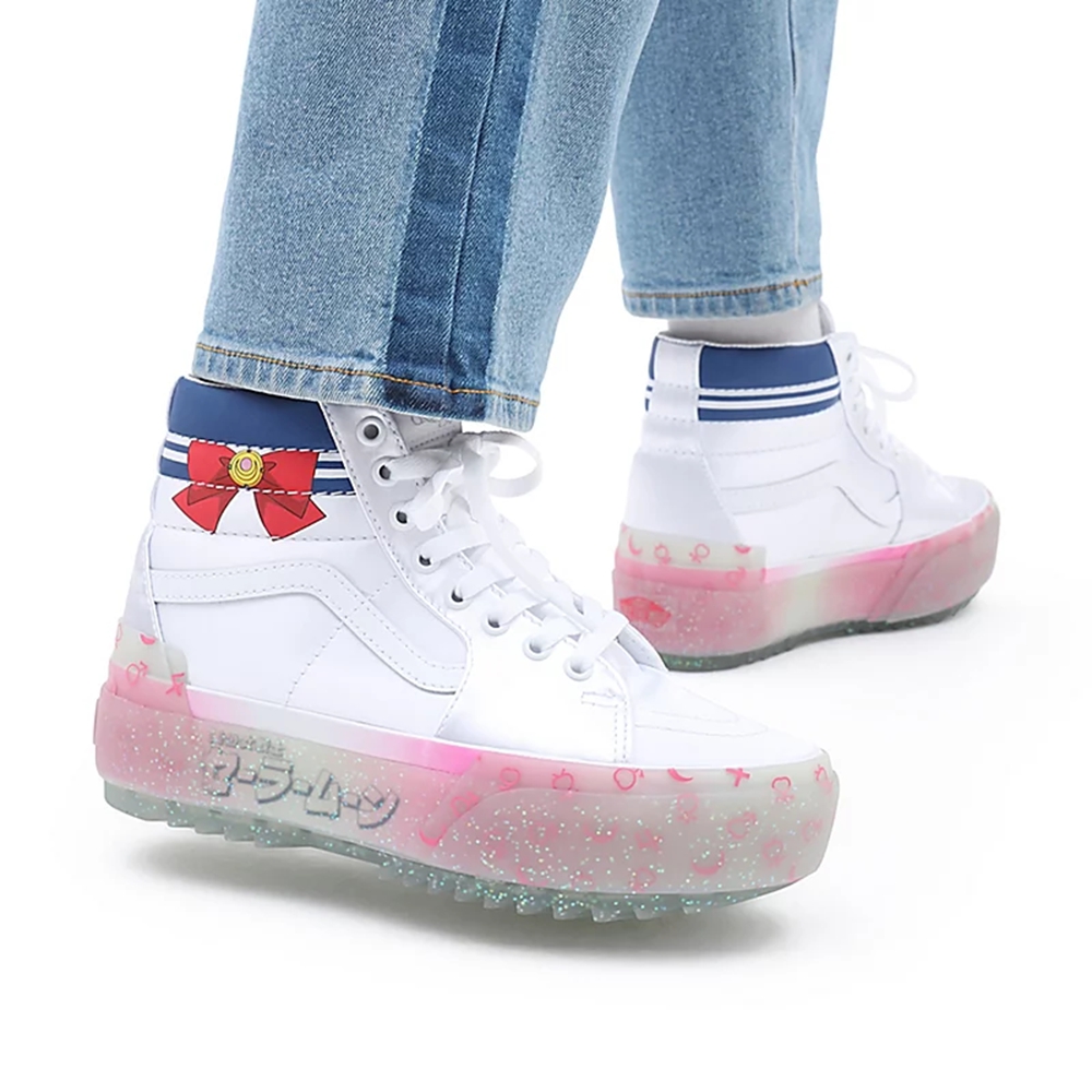 Vans X Pretty Guardian Sailor Moon Sk8-hi Stacked παπούτσια ασπρα | VN304O2JO95