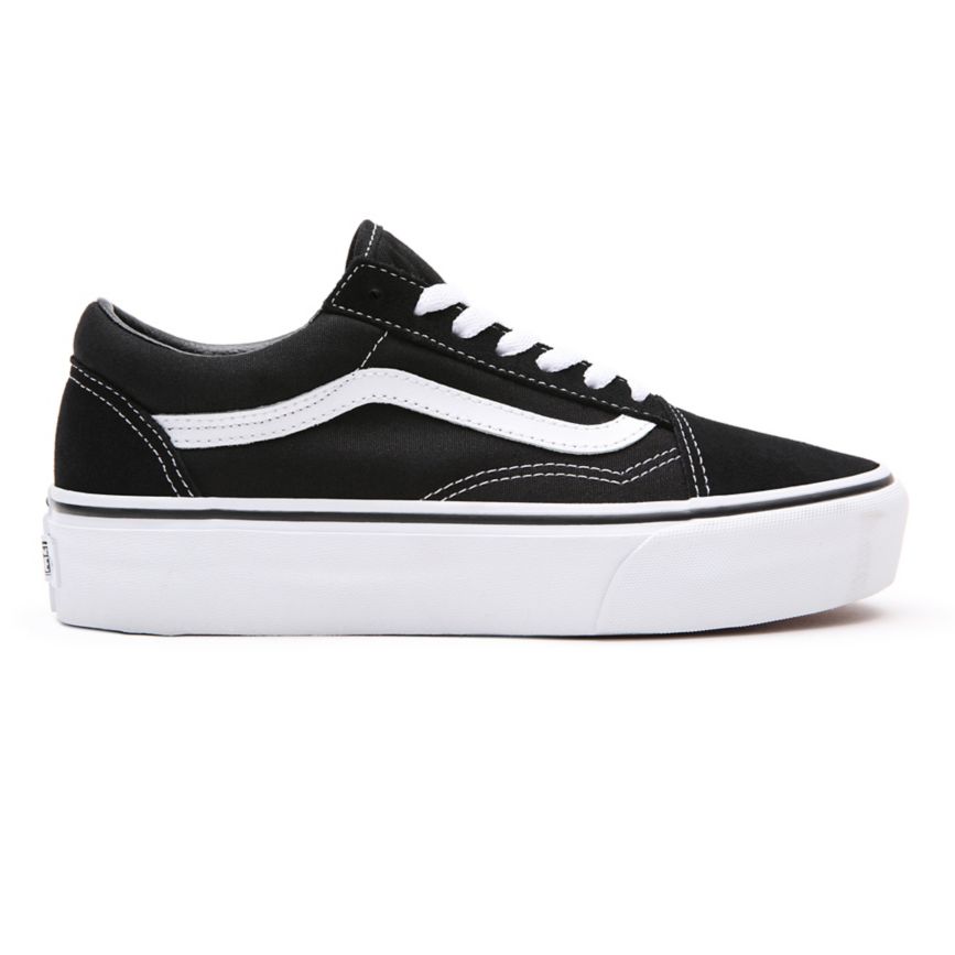Vans flatforms Old Skool παπούτσια μαυρα | VN318T9UN85