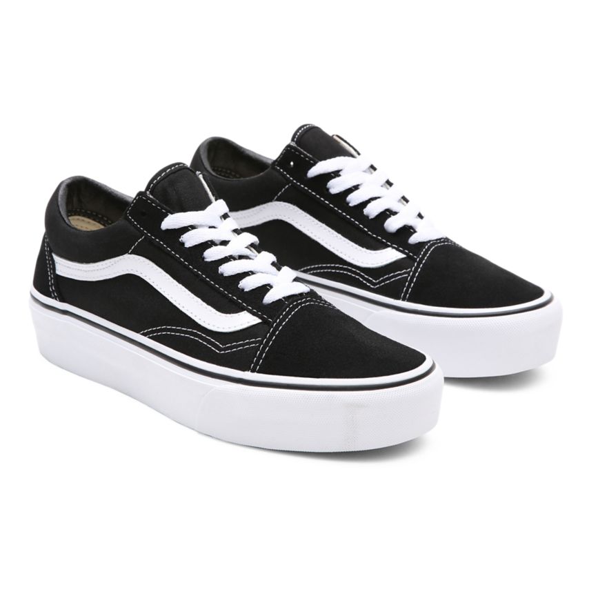 Vans flatforms Old Skool παπούτσια μαυρα | VN318T9UN85