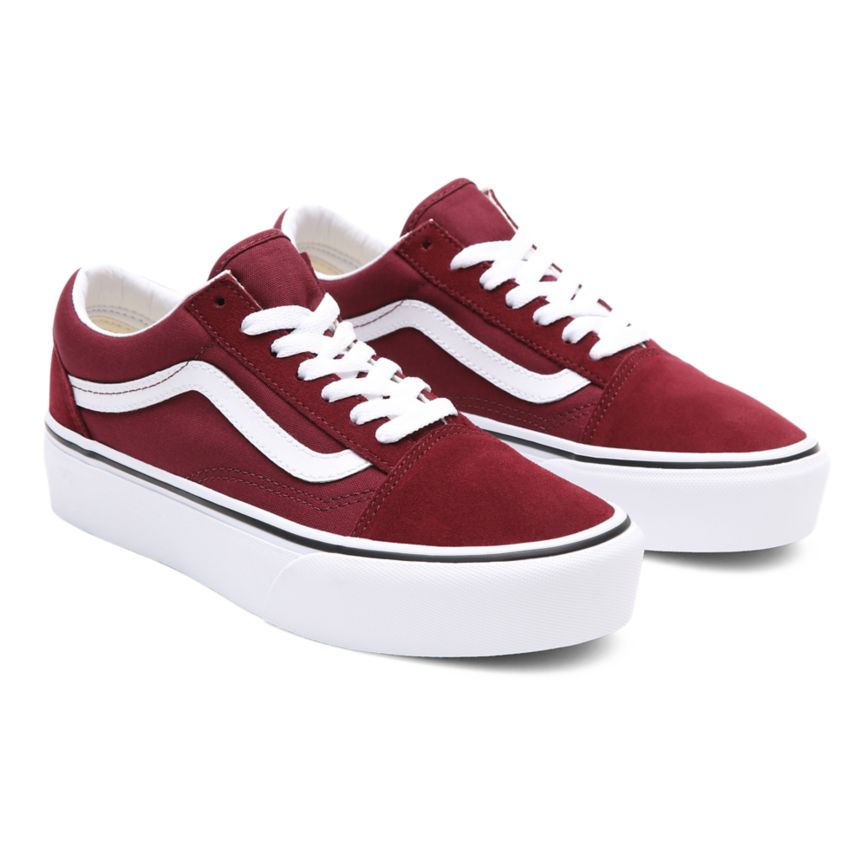 Vans flatforms Old Skool παπούτσια μπορντο | VN590E0AV76