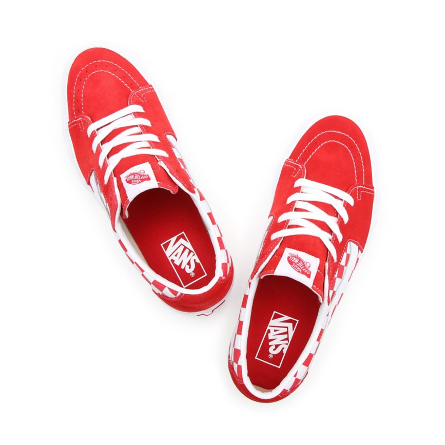 Vans καμβα σουετ SK8-Low παπούτσια κοκκινα | VN032L2BV39