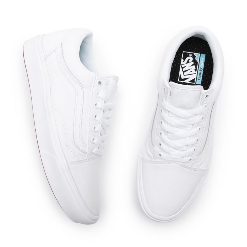 Vans κλασικα ComfyCush Old Skool παπούτσια ασπρα | VN209K9ZL95