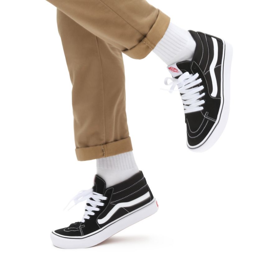 Vans κλασικα ComfyCush Sk8-Mid παπούτσια μαυρα | VN027M8NS14