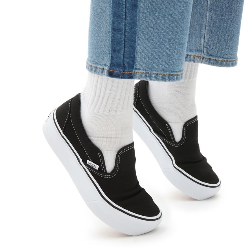 Vans κλασικα Slip-On flatforms παπούτσια μαυρα | VN622U9LS97