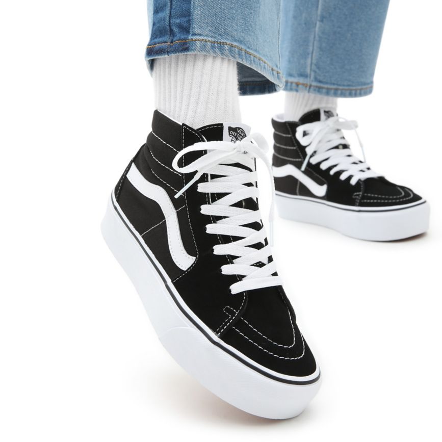 Vans σουετ Sk8-Hi flatforms 2.0 παπούτσια μαυρα | VN454D0WW33