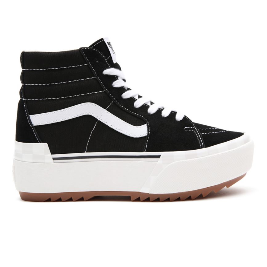 Vans σουετ καμβα Sk8-Hi Stacked παπούτσια μαυρα | VN938I0MN81