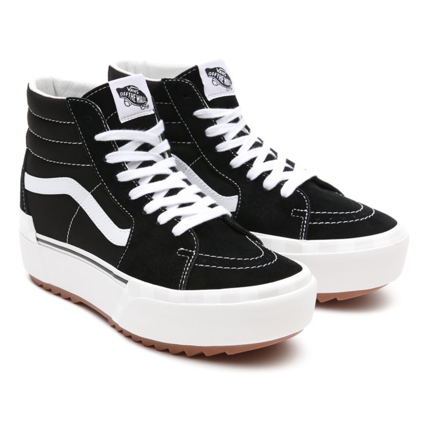 Vans σουετ καμβα Sk8-Hi Stacked παπούτσια μαυρα | VN938I0MN81