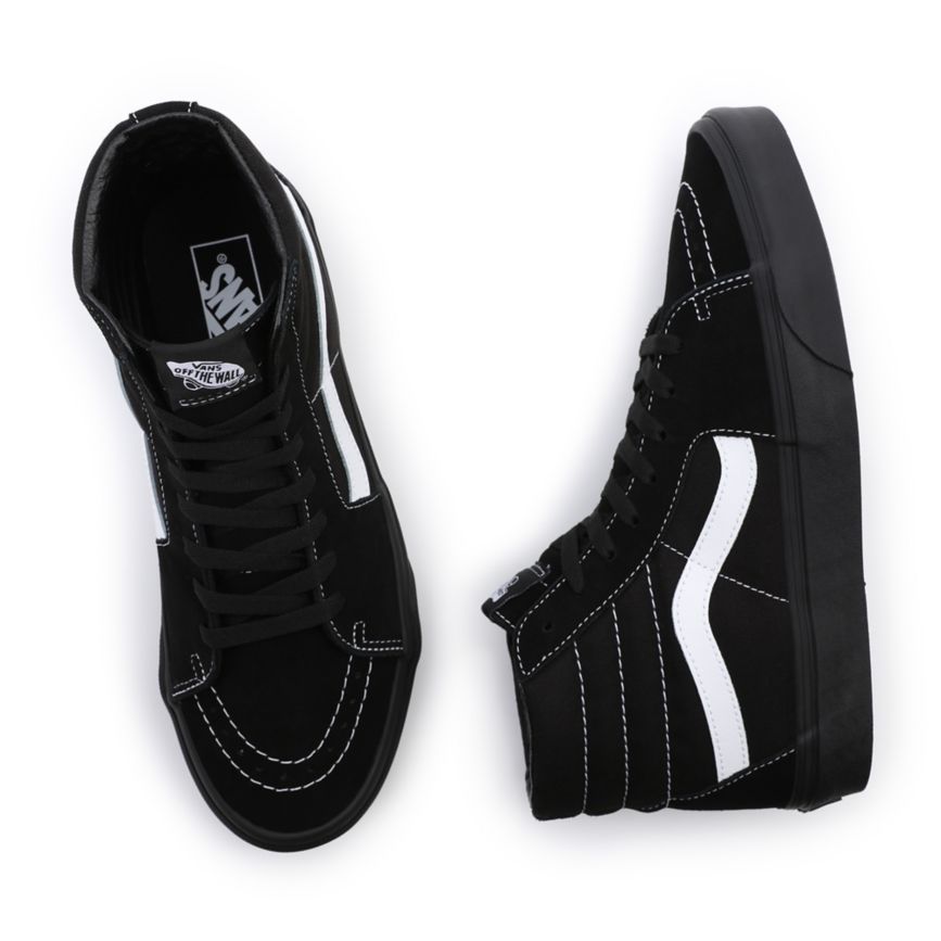 Vans σουετ καμβα Sk8-Hi παπούτσια μαυρα | VN710G7WB05
