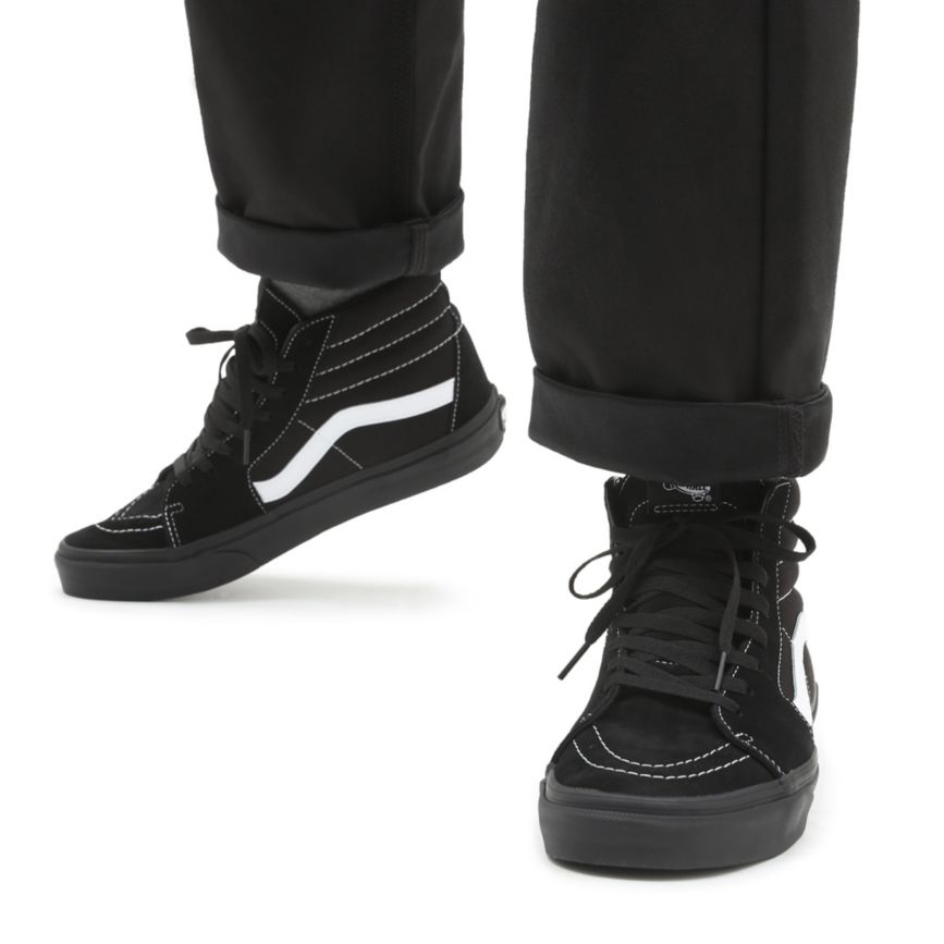 Vans σουετ καμβα Sk8-Hi παπούτσια μαυρα | VN710G7WB05