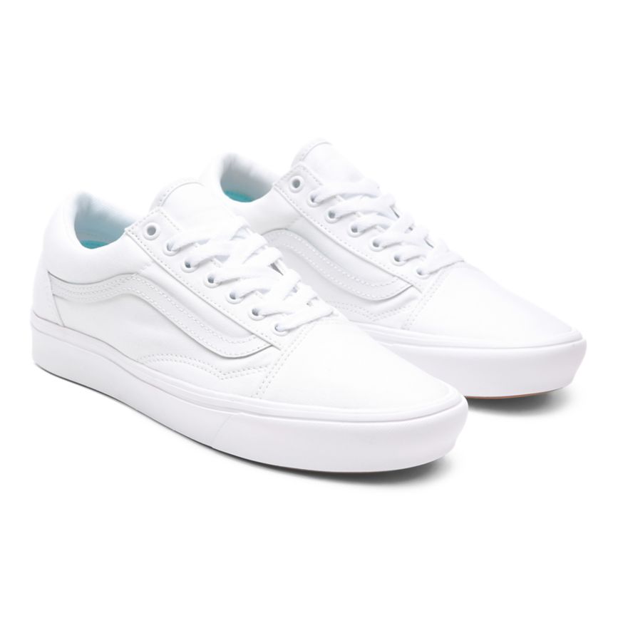 Vans κλασικα ComfyCush Old Skool παπούτσια ασπρα | VN914E1OX86
